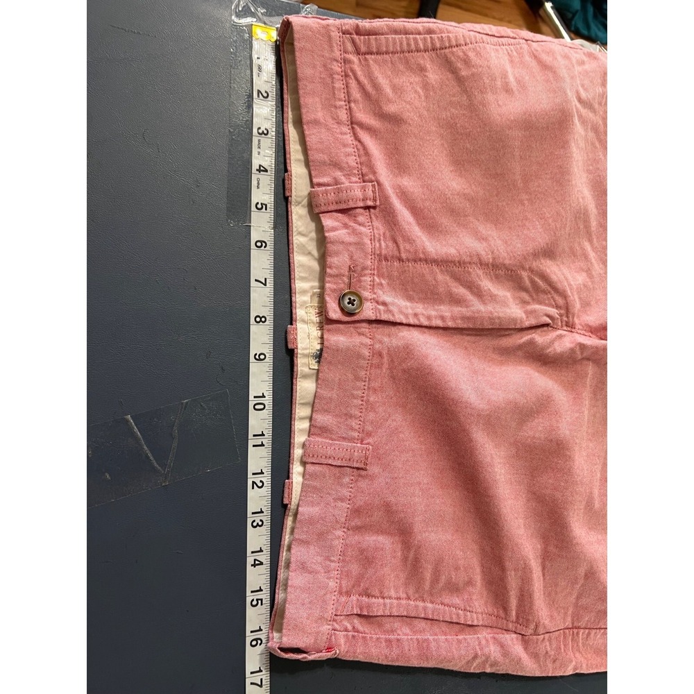 J. Crew Mens Pink Cotton Chino Shorts Sz 33 Beach Vacation resort - Picture 8 of 13